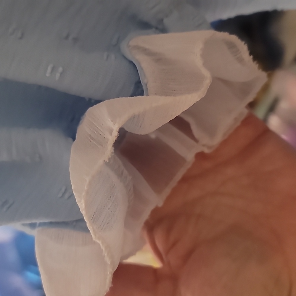 Elegant Blue Dress with White Accents - Picture 7 of 9